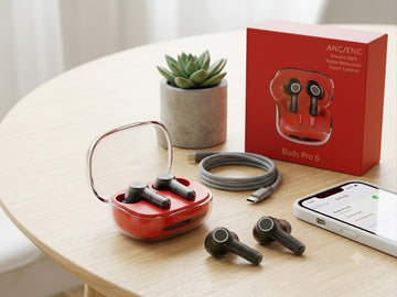 Buds Pro 6 ANC/ENC Wireless Bluetooth Earbuds – Touch Control, HD Sound & Noise Reduction
