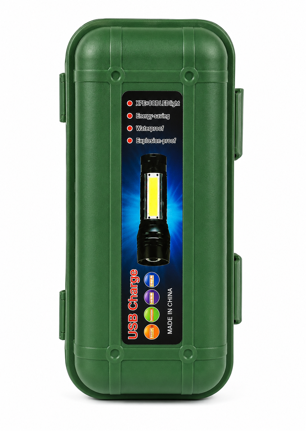 USB Rechargeable COB LED Flashlight | Portable Mini Torch with Side Work Light | Waterproof Emergency Camping Light