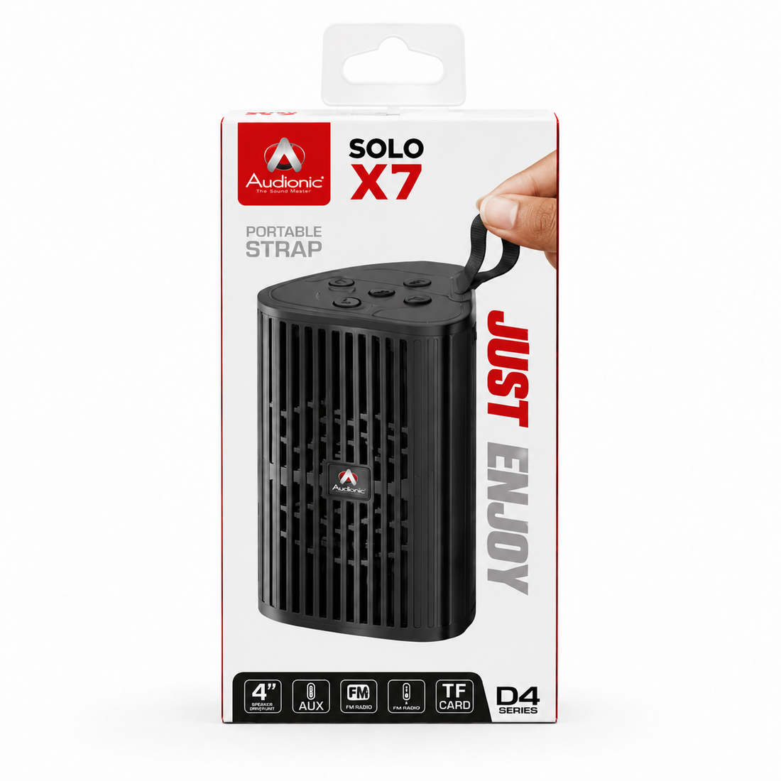 Audionic SOLO X7 Portable Bluetooth Speaker – Wireless Speaker with TWS, FM Radio, USB, TF Card & AUX