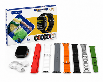 ZT-Max60 7+1 Smart Watch – 2.19" HD Display with 7 Interchangeable Straps & Magnetic Charger