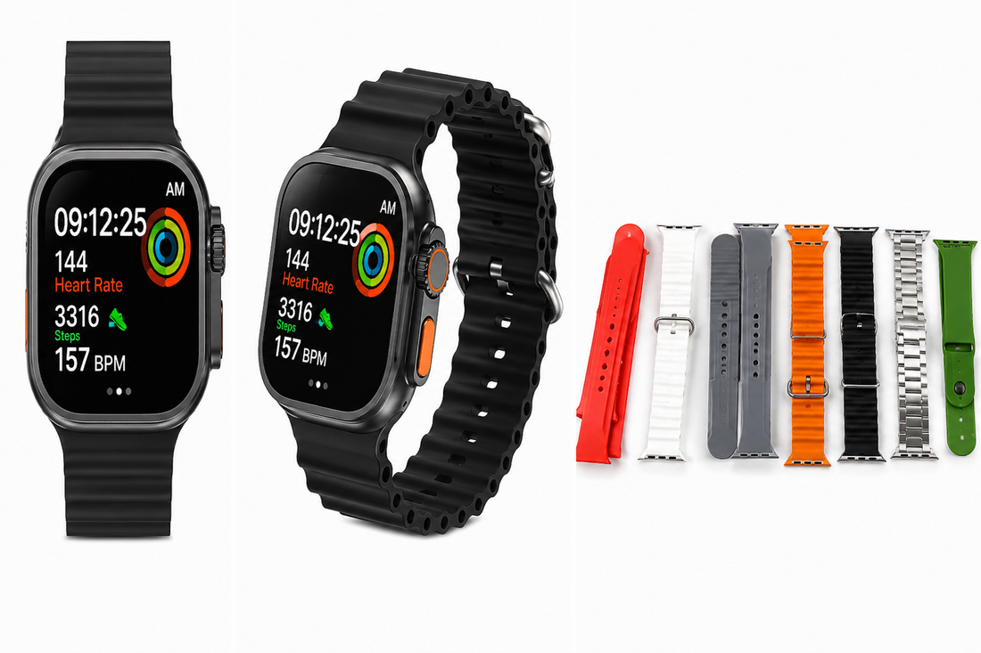 ZT-Max60 7+1 Smart Watch – 2.19" HD Display with 7 Interchangeable Straps & Magnetic Charger