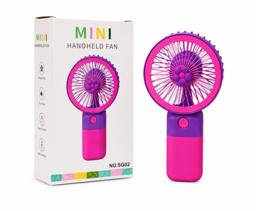 Mini Portable Rechargeable Handheld Fan USB Cooling Fan 3-Speed Personal Fan - SG02