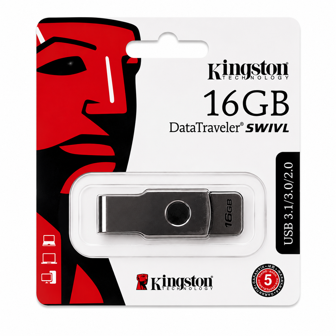 Kingston DataTraveler Swivl USB 3.1 Flash Drive – 8GB / 16GB / 32GB / 64GB High-Speed USB Pen Drive
