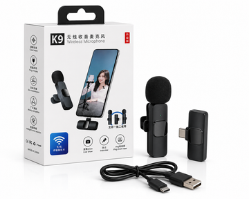 K9 Wireless Microphone for Type-C | Mini Lavalier Mic for Android, TikTok, YouTube & Live Streaming
