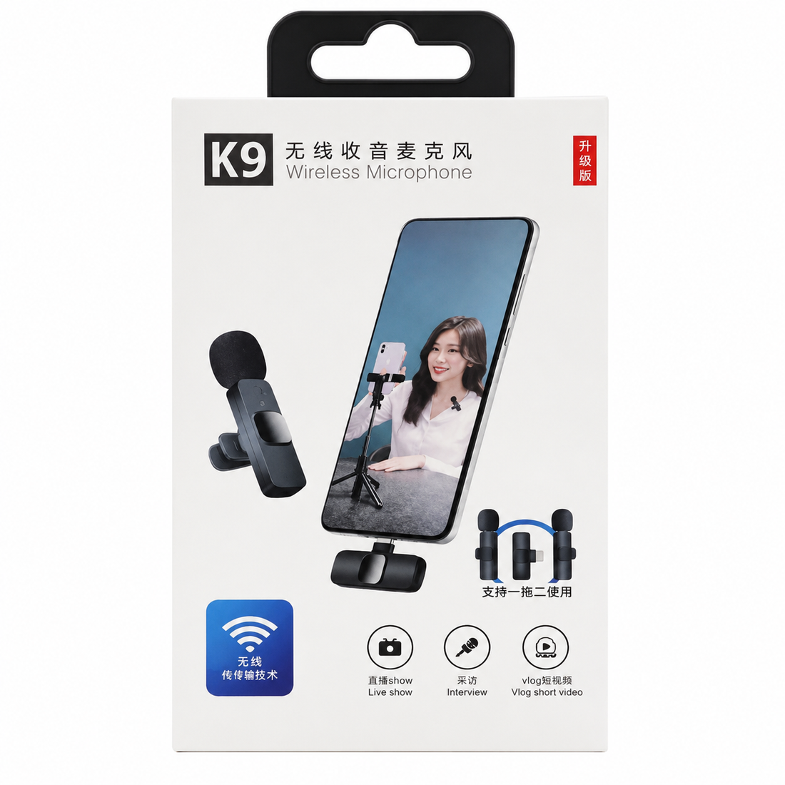 K9 Wireless Microphone for Type-C | Mini Lavalier Mic for Android, TikTok, YouTube & Live Streaming