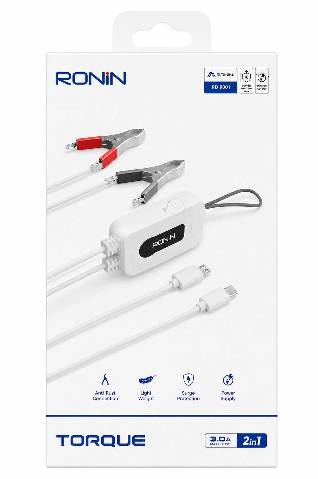 RONIN Torque 2-in-1 3.0A Fast Charging Cable | Type-C + Micro USB Charging Cable