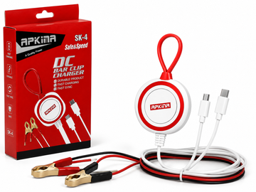APKINA SK-4 DC Bar Clip Charger | Fast Charging Type-C & Micro USB Charging Cable