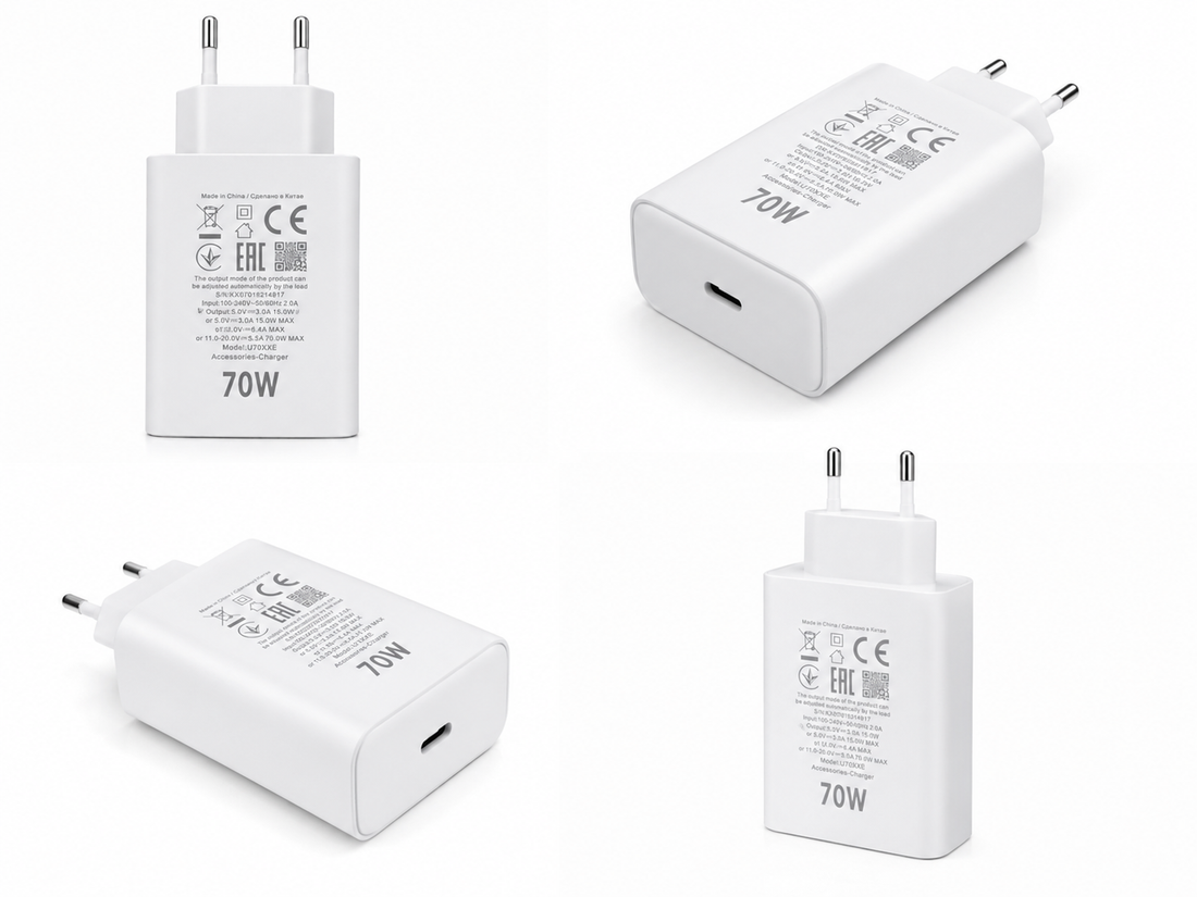 70W Super Fast USB Charger – Single USB-A Fast Charging Wall Adapter (EU Plug)