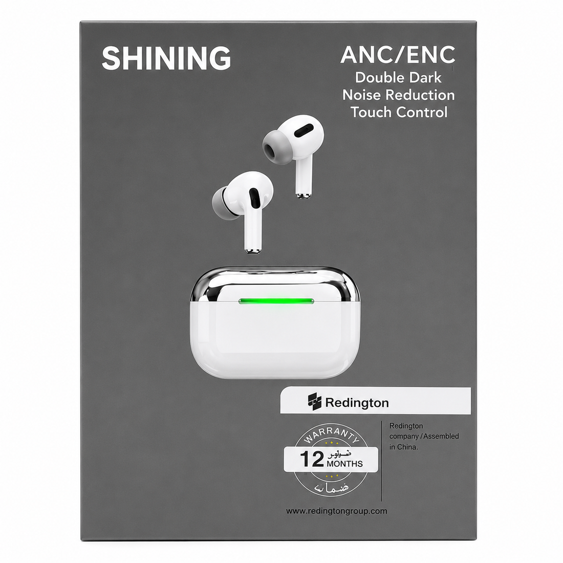 Shining ANC/ENC Wireless Bluetooth Earbuds – Touch Control, HD Stereo Sound & Long Battery Life
