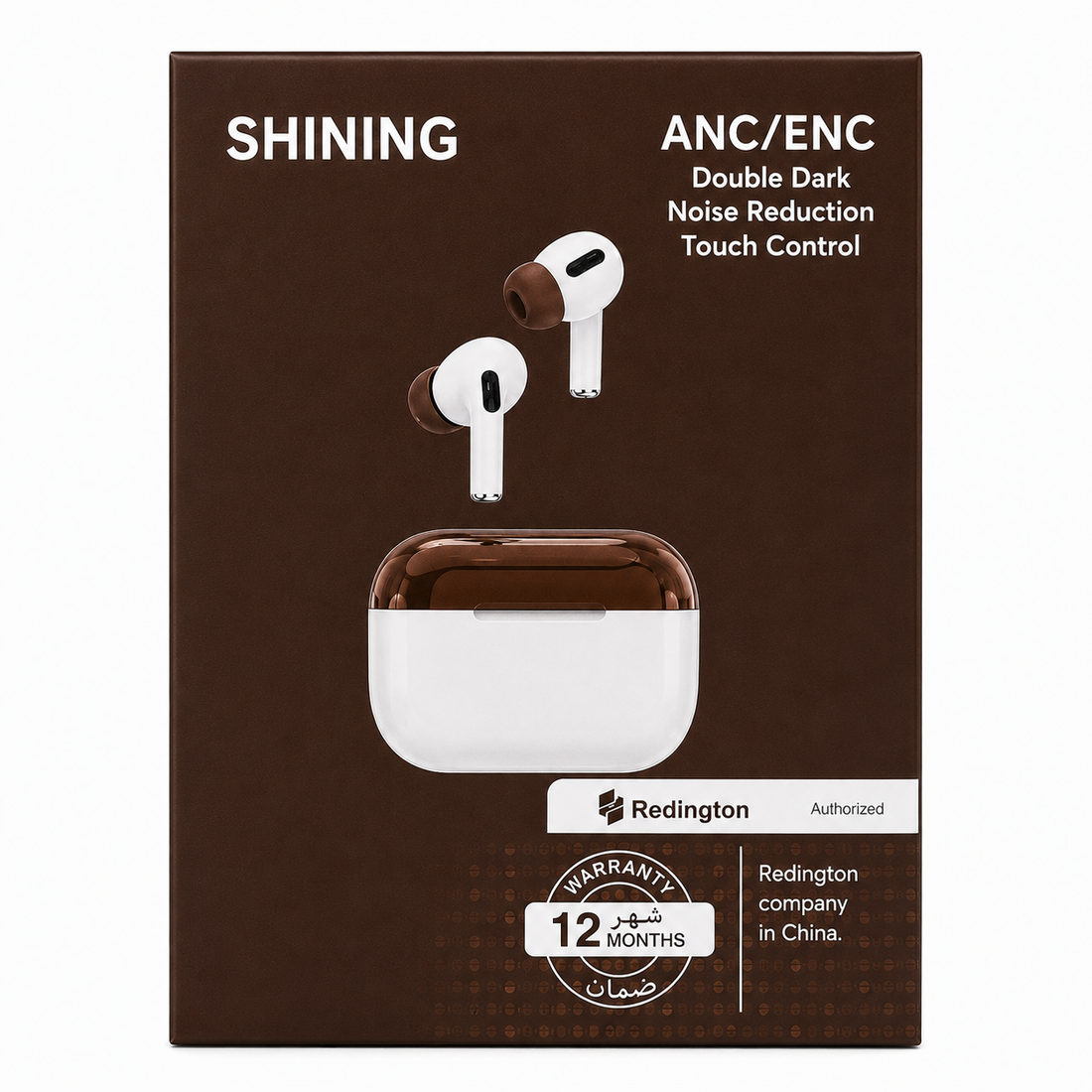 Shining ANC/ENC Wireless Bluetooth Earbuds – HD Stereo Sound, Touch Control & Long Battery Life
