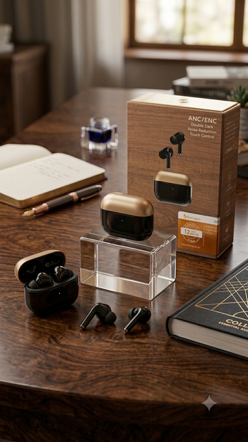 ANC/ENC Wireless Bluetooth Earbuds – HD Stereo Sound, Touch Control & Noise Cancellation Earphones